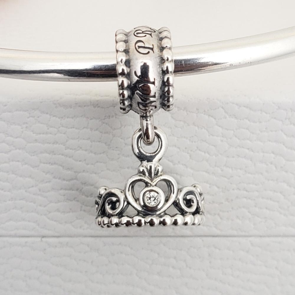 👑Authentic Pandora ⭐️RETIRED⭐️ PRINCESS CROWN DANGLE CHARM